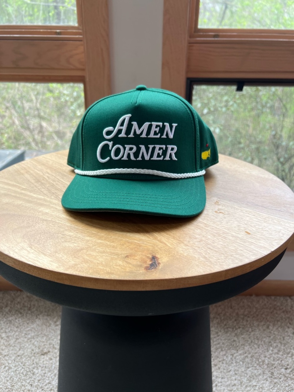 Amen Corner Kids Green Rope-Trim Cap